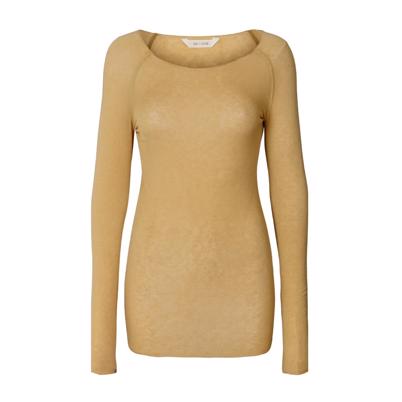 Gai Lisva Amalie LS Wool Bluse Light Mustard Shop Online Hos Blossom